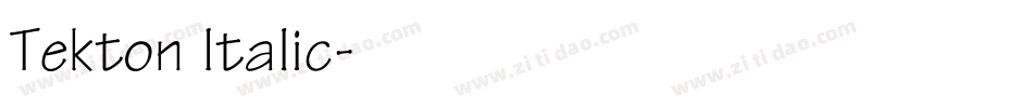 Tekton Italic字体转换